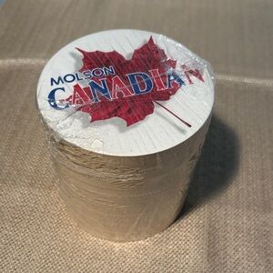 100 Sealed Cardboard Stack Of Molson Canadian Coasters
